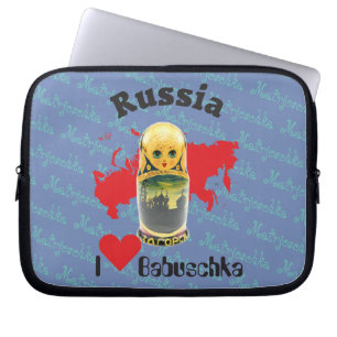 Russland - Rusland Babuschka Gerätehülle 10" - 15" Laptop Sleeve