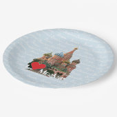 Russland - Russia Moskau Teller Papieren Bordje (Gekanteld)