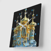 Russland - Russia Wanduhr Vierkante Klok (Hoek)