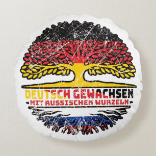 Russland Russisch Deutsch Deutschland Baum Wurzel Rond Kussen