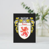 Russo Coat of Arms (Geleid) Briefkaart (Staand voorkant)