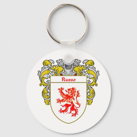 Russo Coat of Arms (Geleid) Sleutelhanger (Voorkant)