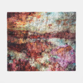 Rust, abstract gekleurd fleece deken (Voorkant (Horizontaal))
