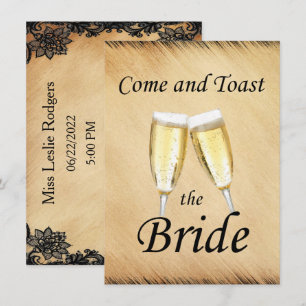 Rust and Lace Bachelorette Party Kaart