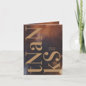 Rust Art Big Monogram Modern Bold Simple Wedding Bedankkaart (Voorkant)