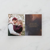 Rust Art Big Monogram Modern Bold Simple Wedding Bedankkaart (Binnen)