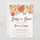 Rust Beige Bloemneutraal Baby shower Kaart (Voorkant)