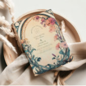 Rust Blue Bloom bruiloft Kaart