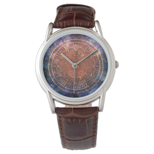 Rust & Blue Steampunk Horloge (Voorkant)