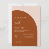 Rust Blush et Terracotta Mariage Invitations (Devant)