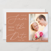 Rust & Blush Pink Sauvez la date Magnet (Recto)