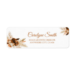 Rust Bohemen en Pampas Grass Weddenschap Label
