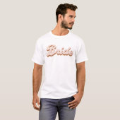 Rust Boho Retro Bachelorette Party Bride T-Shirt (Voorkant volledig)