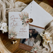 Rust Boho Terracotta Save The Date Kaart