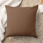 Rust Brown Oranje Ticking Stripe Kussen (Deken)