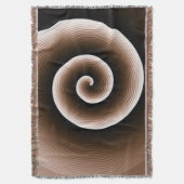 Rust Brown Spiral Pattern Deken (Voorkant Verticaal)