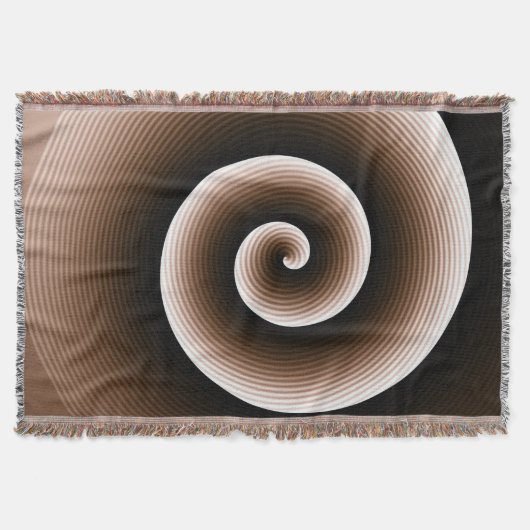 Rust Brown Spiral Pattern Deken (Voorkant)