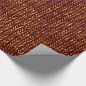 Rust Brown Sweater Knit Texture Cadeaupapier (Hoek)