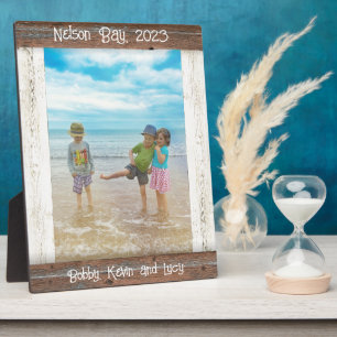 Rust Bruine Witte Strand Houten 8x10 Fotolijst Fotoplaat