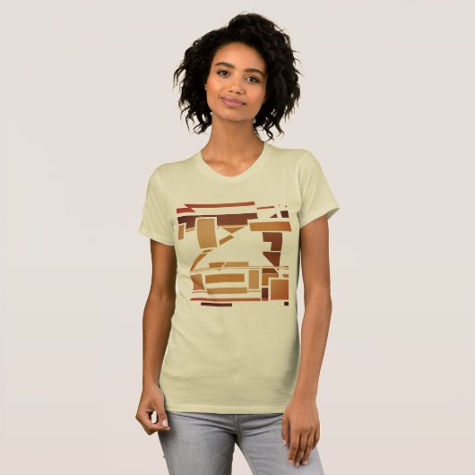 Rust Burnt Sinaasappel Brown Southwest Art-geïnspi T-shirt (Voorkant volledig)