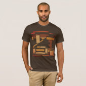 Rust Burnt Sinaasappel Brown Southwest Art-geïnspi T-shirt (Voorkant volledig)