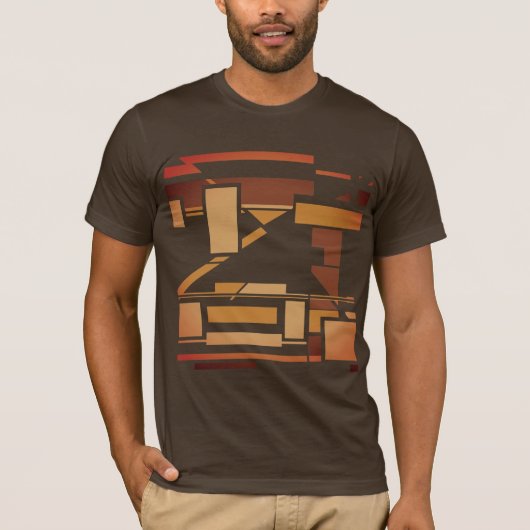 Rust Burnt Sinaasappel Brown Southwest Art-geïnspi T-shirt (Voorkant)