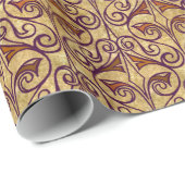  Rust Colored Damask Cadeaupapier (Rol Hoek)