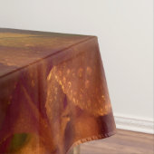 Rust Copper Green Yellow Abstract Tulip Tafelkleed (Voorbeeld)