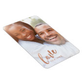 Rust Copper Love Calligraphy Script Romantic Photo Magneet (Rechterzijde)