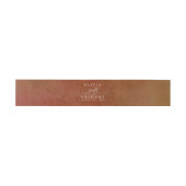 Rust Copper Textured Modern Minimum Wedding Invita Uitnodigingen Wikkel (Vlak)