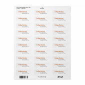Rust Crochet Chart Return Label (Full Sheet)
