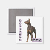 Rust Doberman Maman 4 - Aimant (Recto/Verso)