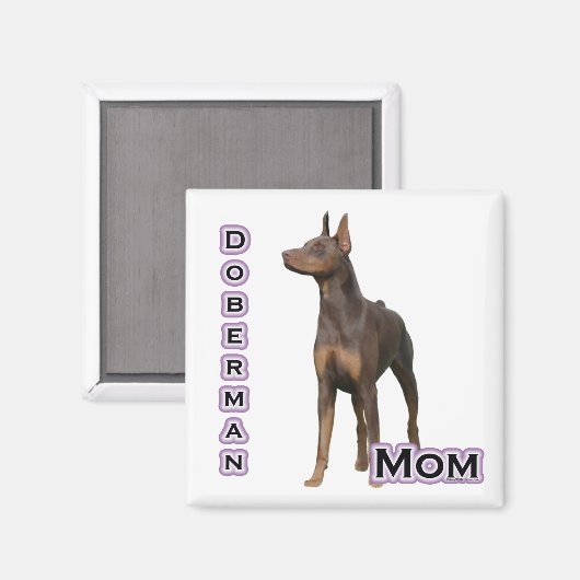 Rust Doberman Maman 4 - Aimant (Recto/Verso)