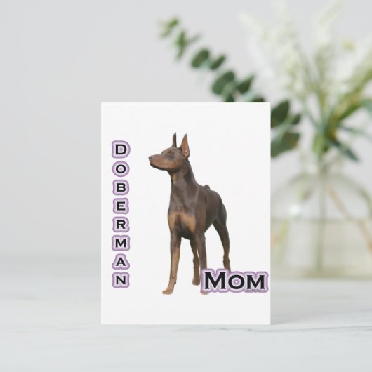 Rust Doberman Moeder 4 Briefkaart (Staand voorkant)