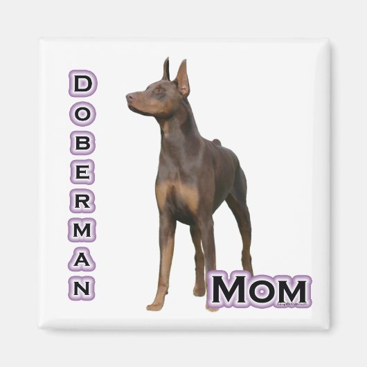 Rust Doberman Moeder 4 - Magneet (Voorkant)