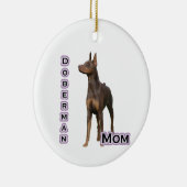 Rust Doberman Moeder 4 - Sleutelhanger Keramisch Ornament (Rechts)
