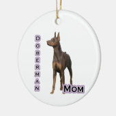 Rust Doberman Moeder 4 - Sleutelhanger Keramisch Ornament (Links)