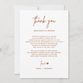 Rust Earthy Foto Wedding Bedankt kaarten (Achterkant)