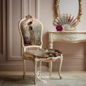 Rust Elegante Chinoiserie Portrait Parasol Tissuepapier