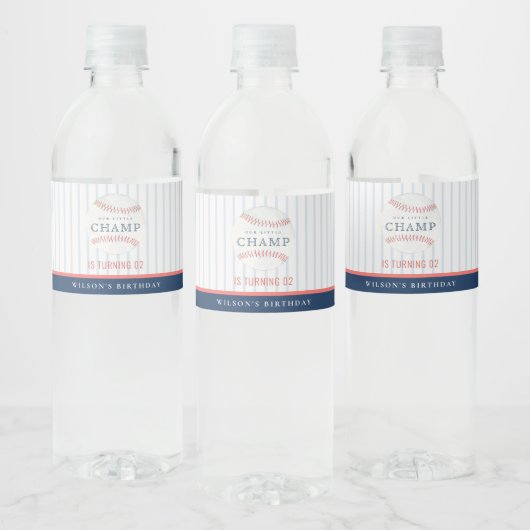 Rust elke zondag op onze kleine honkbal. waterfles etiket (Flessen)