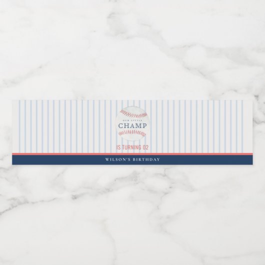 Rust elke zondag op onze kleine honkbal. waterfles etiket (Enkel label)