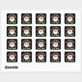 Rust en grootheid Peeps Hippie Santa Christmas Vierkante Sticker (Vel)