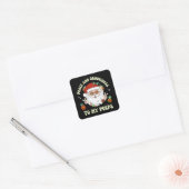 Rust en grootheid Peeps Hippie Santa Christmas Vierkante Sticker (Envelop)