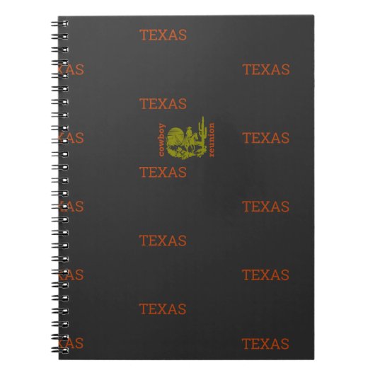 Rust en olijfgroene cowboy cactus boom reünie notitieboek (Voorkant)