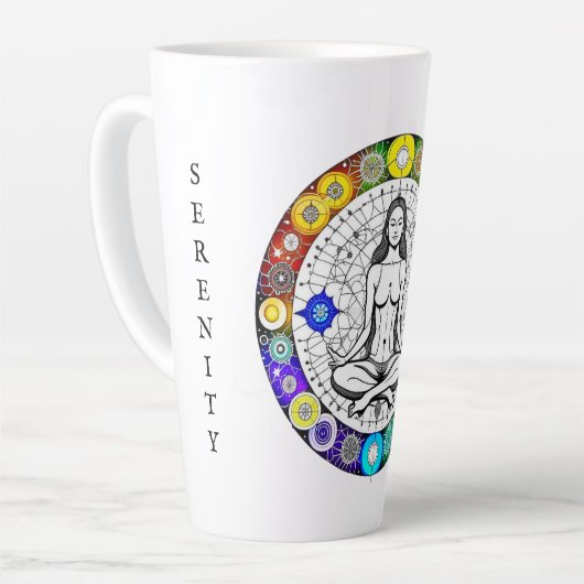 Rust en Sereniteit Vreedzame Meditatie Latte Mok (Linkerhoek)