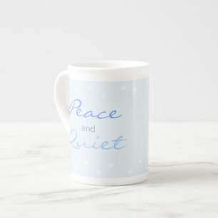 Rust en stilte (Bleek blauw) Porselein Kop
