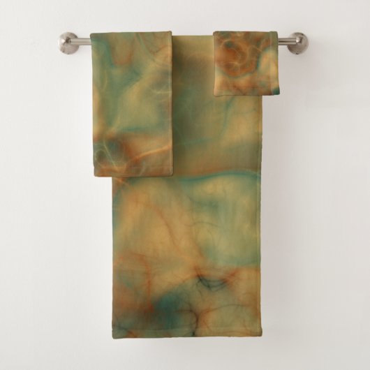 Rust et marbre vert de mer abstrait (En situation)
