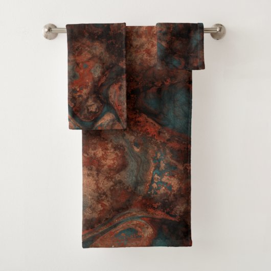 Rust et Pierre Turquoise Abstrait (En situation)
