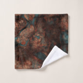Rust et Pierre Turquoise Abstrait (Gant de toilette)