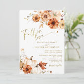 Rust Fall In Love Cream Citrouille Faire-part de m (Debout devant)